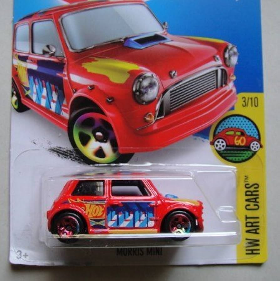 Amazon.com: HOT WHEELS HW ART CARS 3/10 RED MORRIS MINI 193/250